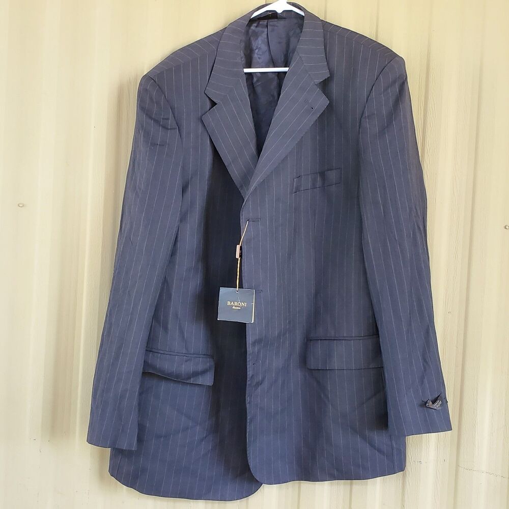 SUPER 150s Baroni Men's Striped Blazer 48L
